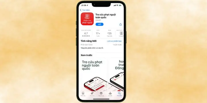 Tra Cứu Trên Ứng Dụng Phạt Nguội