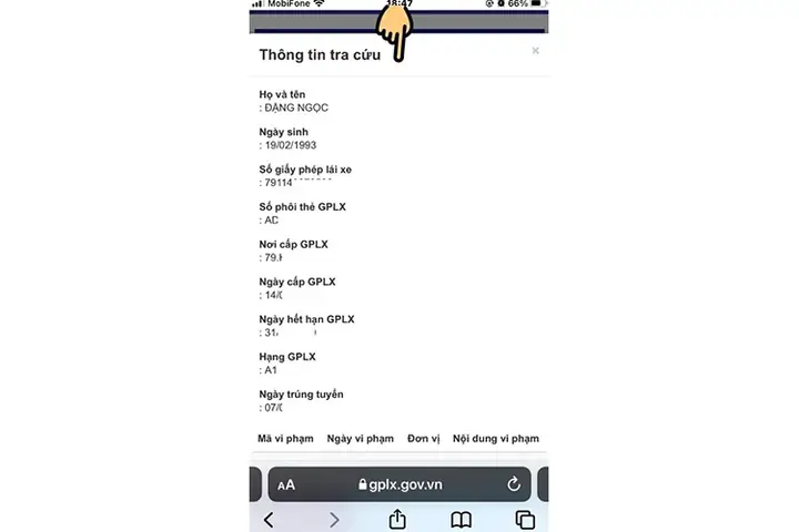 Tra Cứu Giấy Phép Lái Xe Trên Trang Của Bộ Gtvt