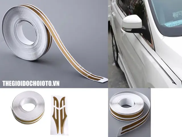 Tem Decal Chỉ Viền Ngoại Thất Dán Trang Trí Xe Ô Tô