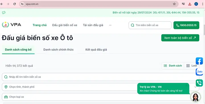 Trang Web Đấu Giá Biển Số Xe Ô Tô