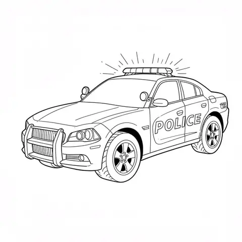 Bộ Sưu Tập Tranh Tô Màu Xe Ô Tô Cảnh Sát