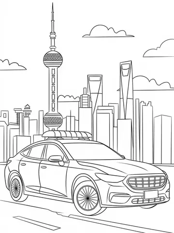 Bộ Sưu Tập Tranh Tô Màu Xe Ô Tô Cảnh Sát