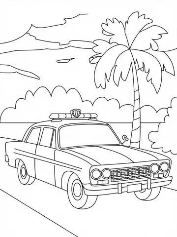 Bộ Sưu Tập Tranh Tô Màu Xe Ô Tô Cảnh Sát