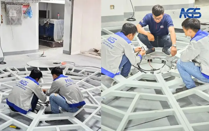 Công Trình Mâm Quay Xe Ô Tô Tự Động Ags-ctt Do Ags Lắp Đặt