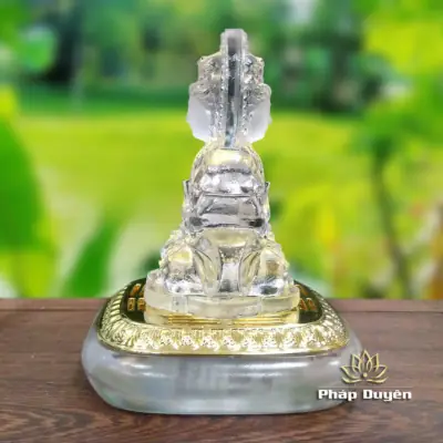 Alternative View Of Tượng Để Xe Phật Bà Quan Âm 2 Mặt, Mầu Trắng, Cao 10cm