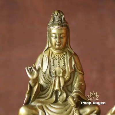 Alternative View Of Tượng Quan Âm Bồ Tát Bằng Đồng, Để Xe Hơi, Để Bàn Làm Việc, Cao 17cm