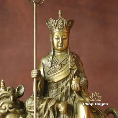 Alternative View Of Tượng Bồ Tát Địa Tạng Bằng Đồng, Để Xe Hơi, Để Bàn Làm Việc, Cao 17cm