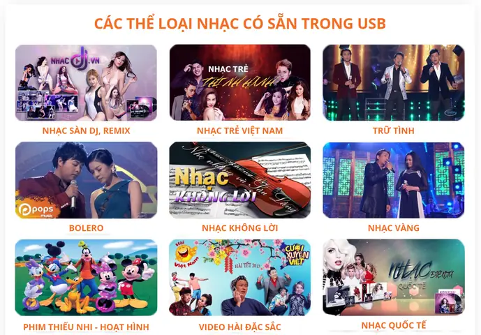 Usb Nhạc Xe Ô Tô