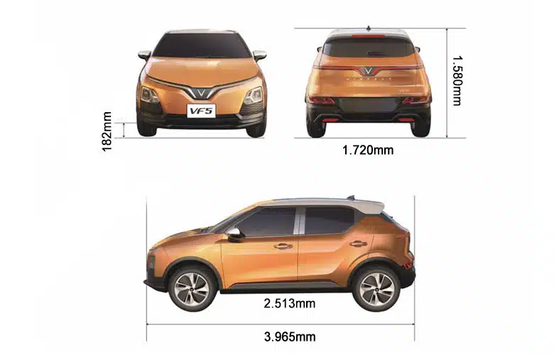 So sánh chiều cao gầm VF 5 với các đối thủ cạnh tranh trong phân khúc. (Đánh giá VF 5 so với các xe khác trong cùng phân khúc về chiều cao gầm, đưa ra nhận xét về ưu và nhược điểm so với đối thủ.)