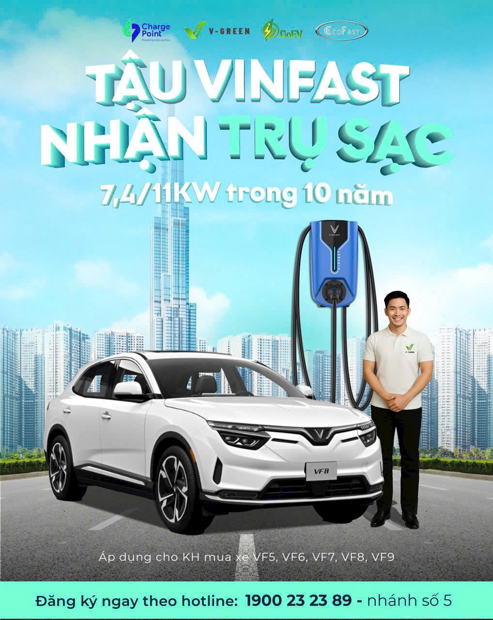 So sánh chi phí sử dụng các loại trụ sạc khác nhau cho VinFast VF5