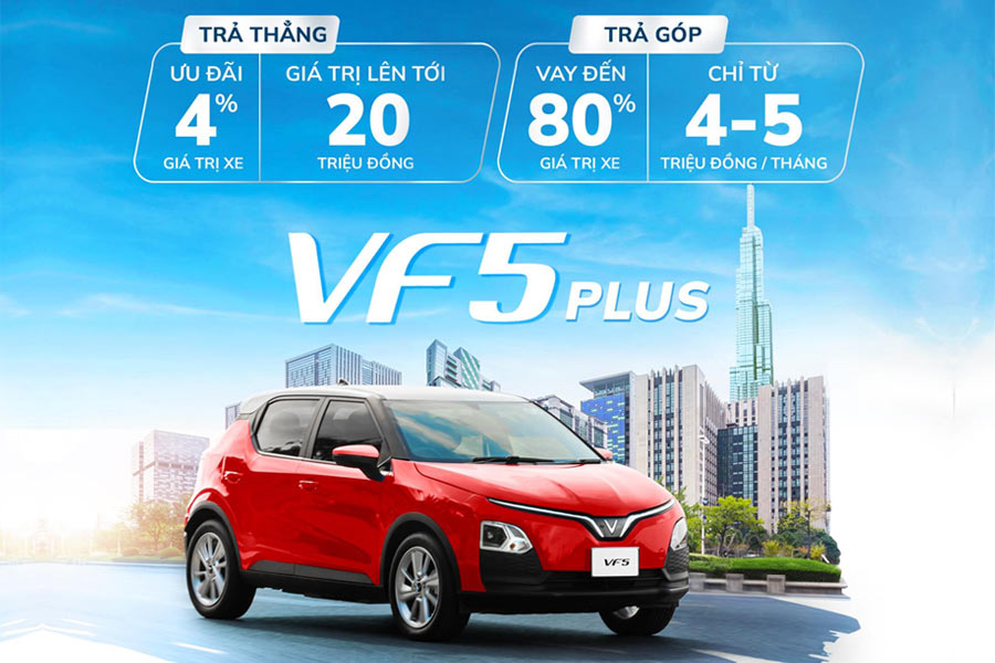 Ưu đãi và chính sách mua xe VF 5 Plus mới nhất từ VinFast