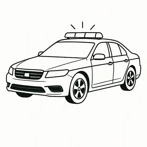 Xe Ô Tô 4 Chỗ Màu Trắng Cho Bé Tập Tô Sáng Tạo 2025