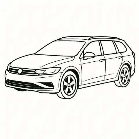 Xe Ô Tô 4 Chỗ Màu Trắng Cho Bé Tập Tô Sáng Tạo 2025