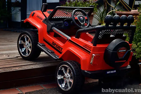 Xe Ô Tô Điện Trẻ Em Địa Hình Bbt-666.99 - 2 Chỗ Ngồi Cho 2 Bé Cùng Chơi