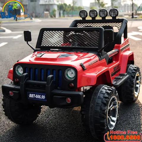 Xe Ô Tô Điện Trẻ Em Địa Hình Bbt-666.99 - 2 Chỗ Ngồi Cho 2 Bé Cùng Chơi