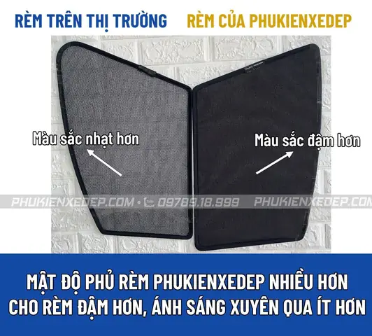 Hình Ảnh Phân Biệt Rèm Che Nắng Ô Tô Loại 1 Và Loại 2 Tại Phụ Kiện Xe Đẹp