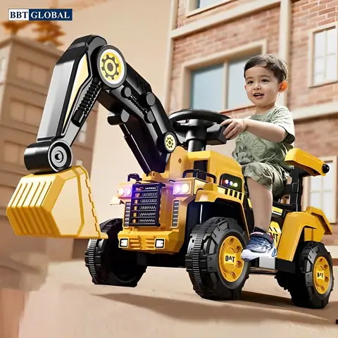 Xe Ô Tô Điện Cần Cẩu Có Tay Đẩy Bbt-611 – Dành Riêng Cho Bé Từ 1–5 Tuổi