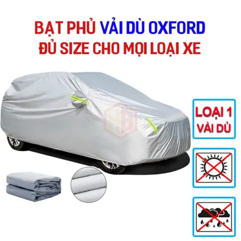 Chi Tiết Bạt Phủ Ô Tô Chevrolet Trailblazer Vải Dù 3 Lớp Oxford Cao Cấp