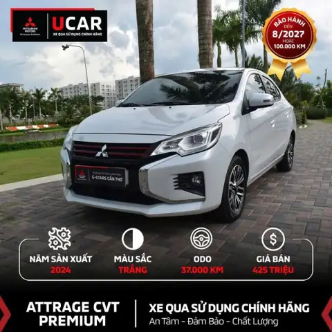 Mitsubishi Attrage Cvt Premium 2024 Odo 37.000 Km Xe Demo
