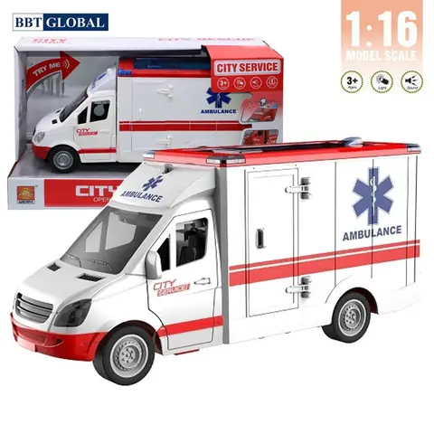 Mô Hình Xe Cứu Thương Của Đội Cứu Hỏa Cỡ Lớn Có Đèn Và Nhạc Wy597b