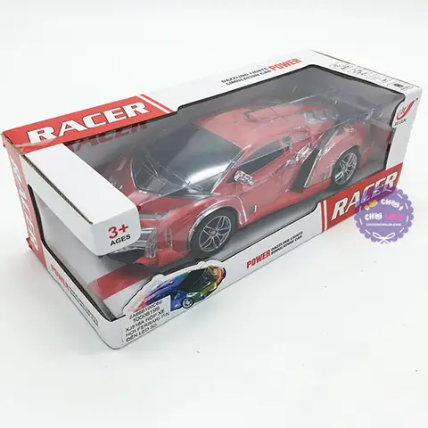 Hộp Đồ Chơi Xe Ô Tô Ferrari Pin Đèn Led 3d