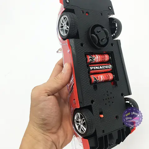 Hộp Đồ Chơi Xe Ô Tô Ferrari Pin Đèn Led 3d