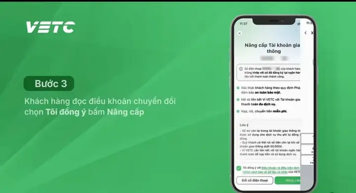 Chủ Xe Thực Hiện Các Bước Sau Đây Để Chuyển Đổi Sang Tài Khoản Giao Thông