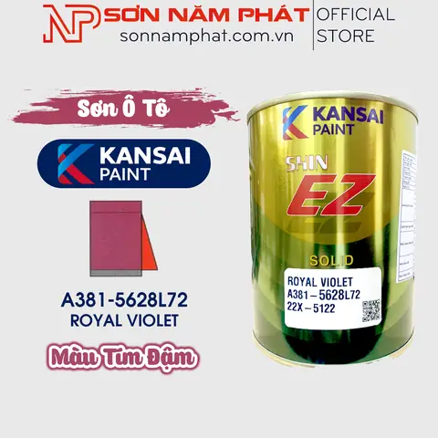 Sơn Ô Tô Cao Cấp Kansai Shin Ez Màu Tím Đậm 1 Lít Mã A381-5628l72 Royal Violet