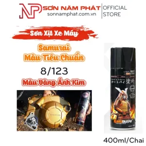 Sơn Xịt Samurai Màu Tiêu Chuẩn 8/123 Màu Vàng Ánh Kim