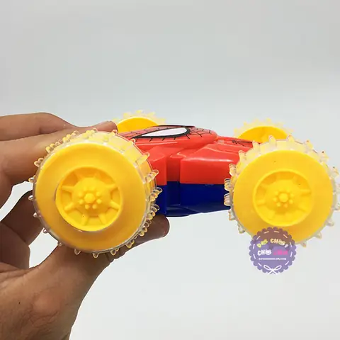 Đồ Chơi Xe Ô Tô Người Nhện Nhào Lộn 360 Độ Chạy Trớn