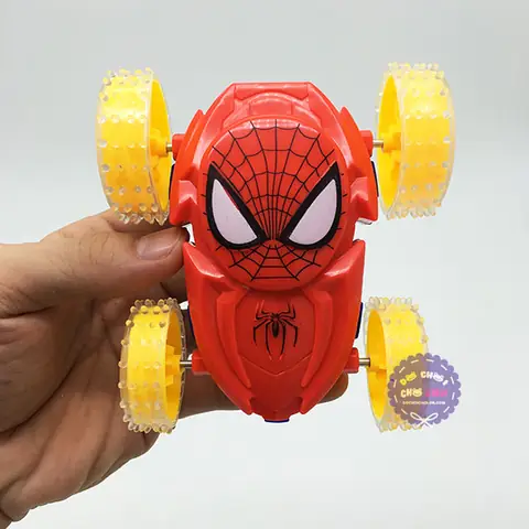 Đồ Chơi Xe Ô Tô Người Nhện Nhào Lộn 360 Độ Chạy Trớn