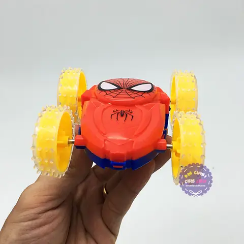 Đồ Chơi Xe Ô Tô Người Nhện Nhào Lộn 360 Độ Chạy Trớn