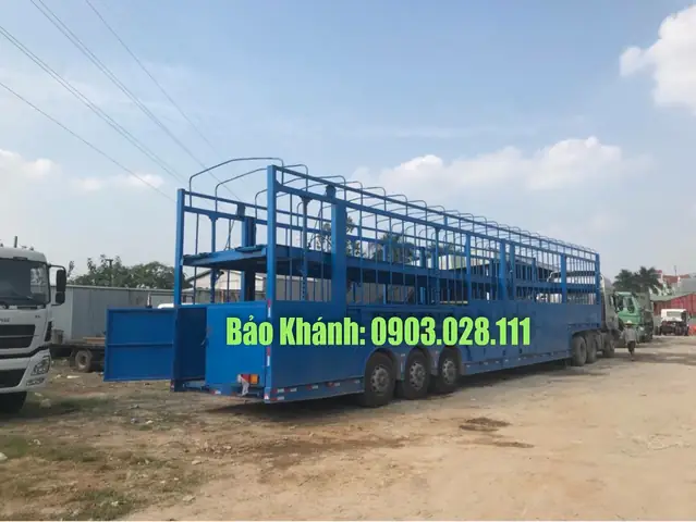 Sơ Mi Rơ Mooc Lồng Chở Xe, Chở Ô Tô Dài 18,5m