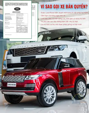 Ô Tô Điện Trẻ Em Bản Quyềnrange Rover Cao Cấp