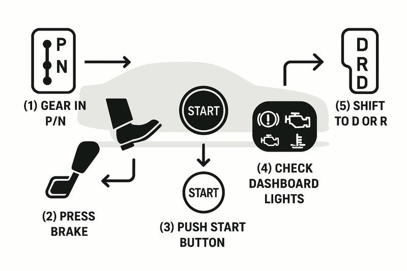Thao Tác Vào Các Chế Độ Số (P, R, N, D) Chuẩn Xác