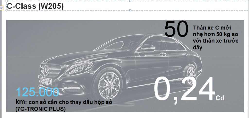 Các loại cần số Mercedes C300 qua từng thế hệ (W204, W205, W206)