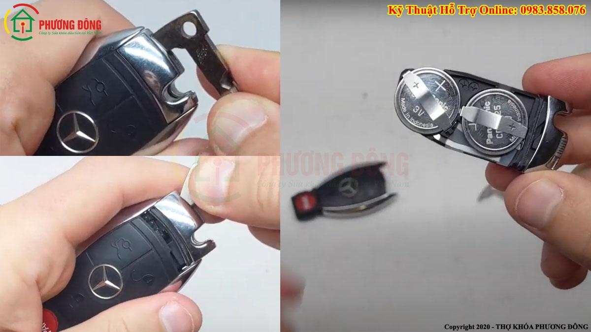 Hướng dẫn thay pin chìa khóa Mercedes E300 tại nhà