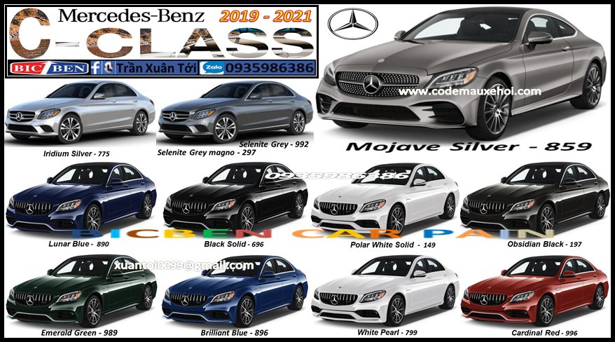 Cách đọc và hiểu mã màu sơn Mercedes