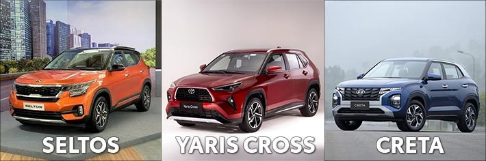 So Sánh Giá Toyota Yaris Cross Hybrid với Các Đối Thủ Cạnh Tranh: Hyundai Creta, Kia Seltos, Honda HRV