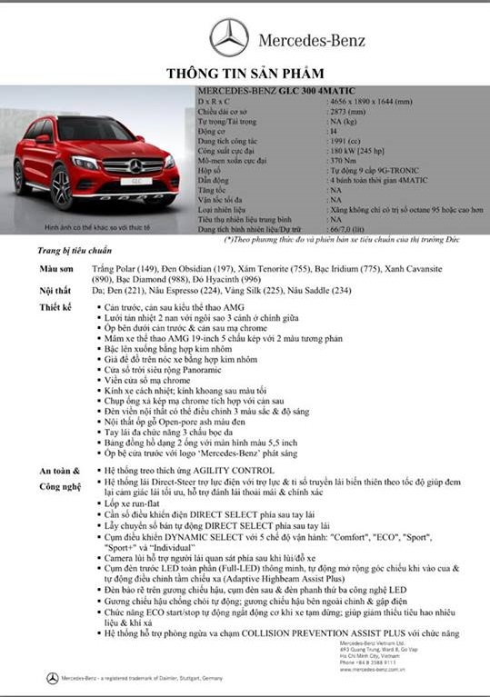 Ý nghĩa thực tiễn của kích thước Mercedes GLC 300 trong trải nghiệm lái và sử dụng