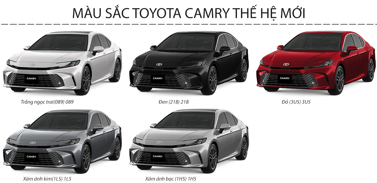 Kích thước Toyota Camry và yếu tố phong thủy: Màu sắc và con số may mắn