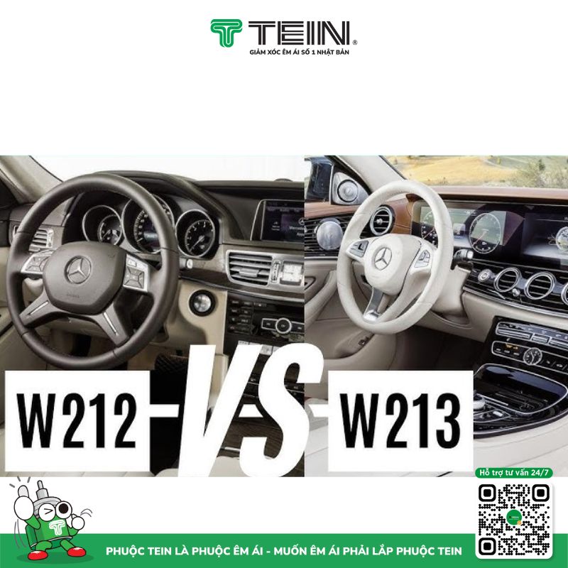 Sự Khác Biệt Kích Thước Mercedes E250 Qua Các Thế Hệ (W212, W213)