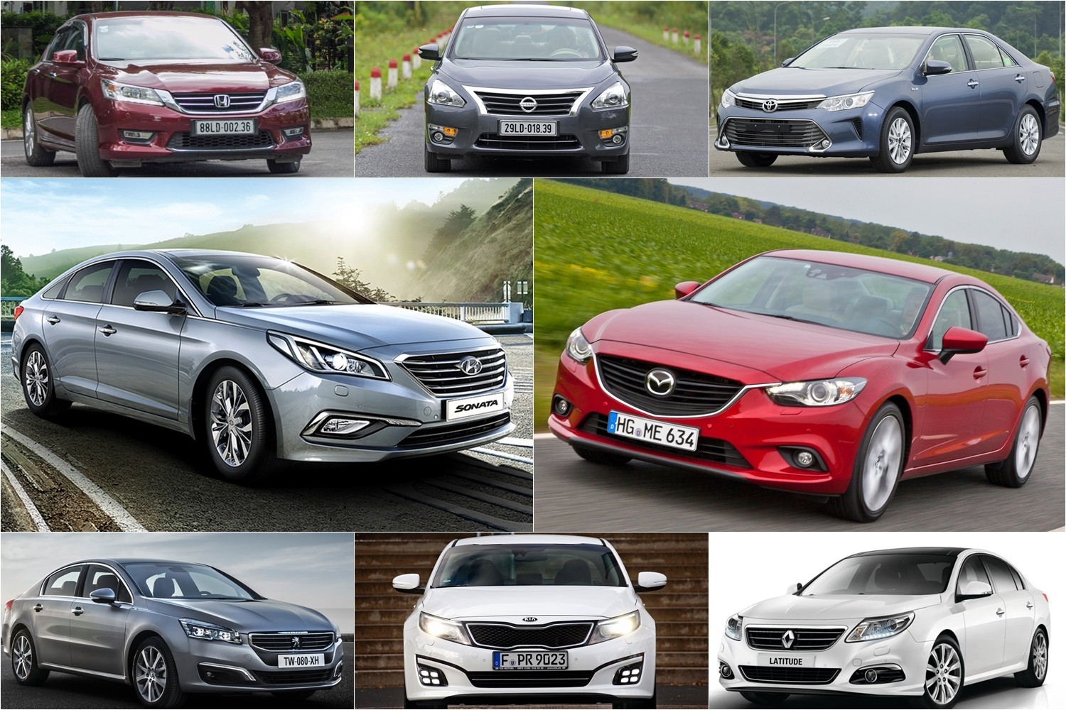 So Sánh Toyota Camry LE với Các Đối Thủ: Mazda 6, Honda Accord, Hyundai Sonata