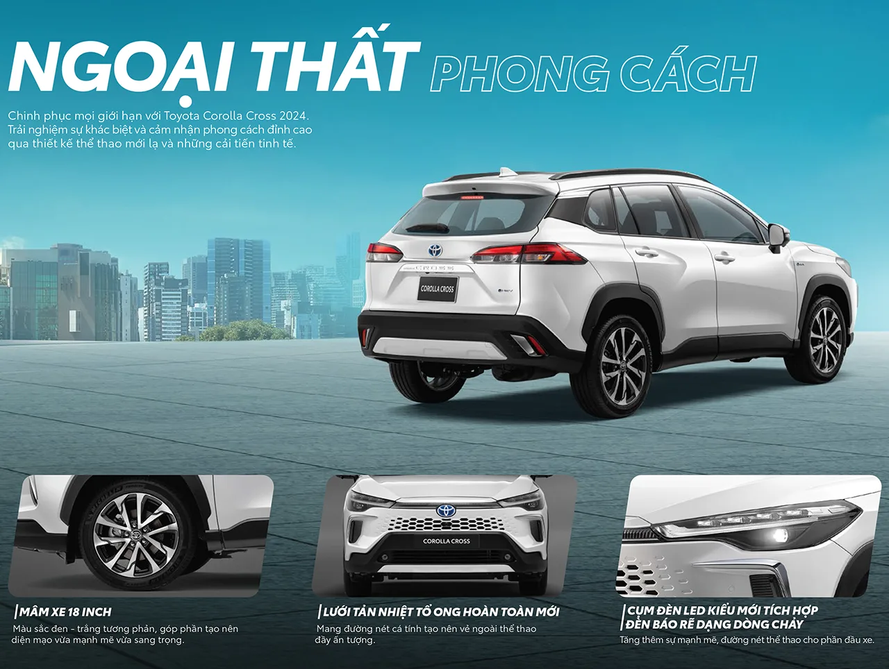 Thiết Kế Nội Ngoại Thất Toyota Corolla Cross HEV: Phong Cách, Tiện Nghi và Không Gian