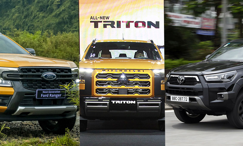 So sánh Toyota Hilux 2005 với các đối thủ cùng phân khúc: Ford Ranger, Mitsubishi Triton