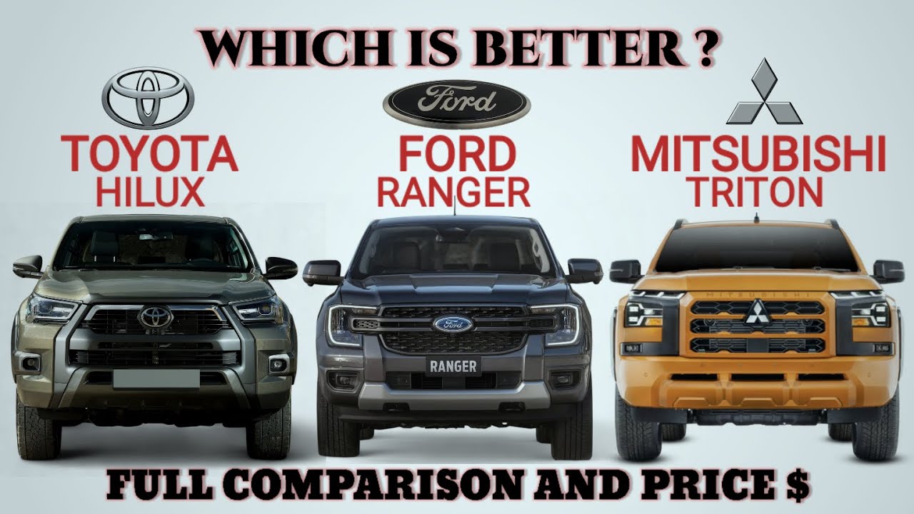 So Sánh Toyota Hilux 2023 với Các Đối Thủ Cạnh Tranh: Ford Ranger, Mitsubishi Triton, Isuzu DMax