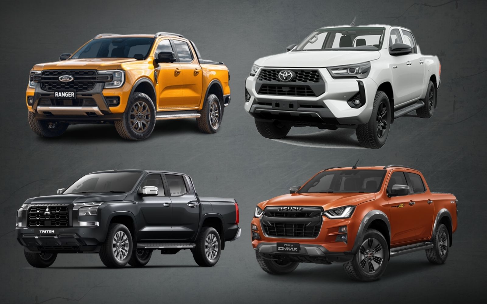 So sánh Toyota Hilux với các đối thủ cạnh tranh tại thị trường Việt Nam: Ford Ranger, Mitsubishi Triton, Isuzu DMax (Mô tả: Phân tích ưu nhược điểm của Toyota Hilux so với các mẫu xe bán tải khác trong cùng phân khúc tại Việt Nam, dựa trên các tiêu chí như giá bán, thiết kế, trang bị, động cơ, vận hành, và chi phí bảo dưỡng.)