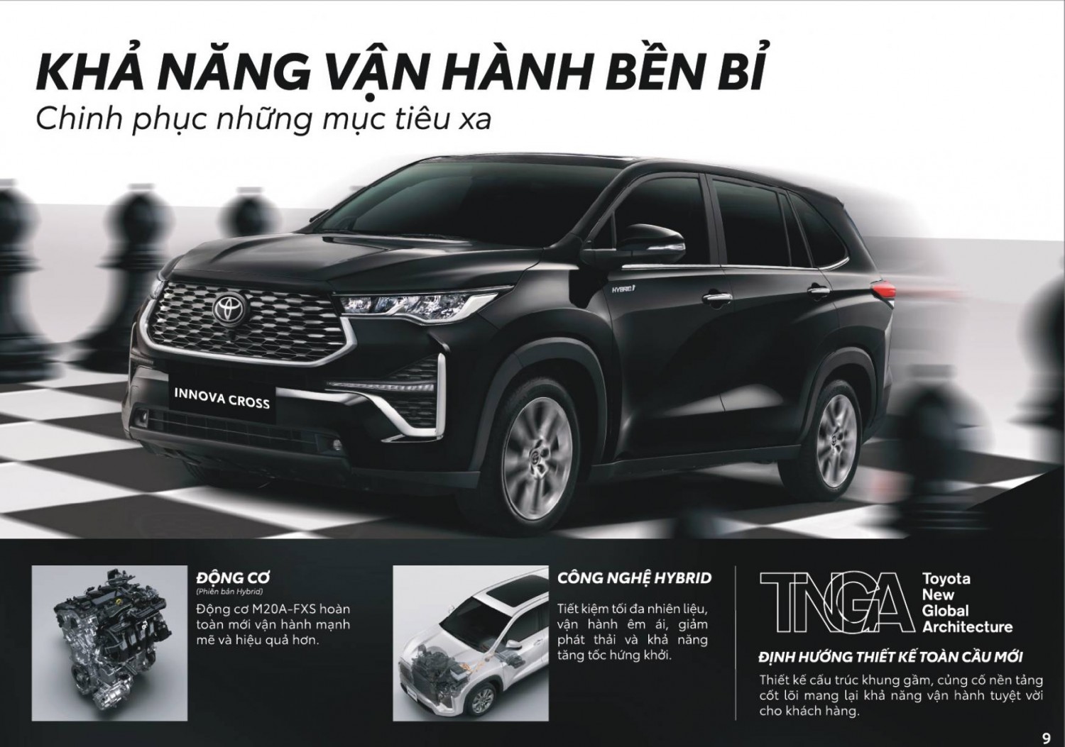 Động cơ, vận hành và an toàn Toyota Innova Cross 2.0 CVT: Mạnh mẽ, êm ái và an toàn vượt trội