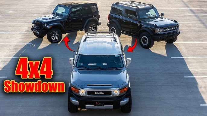 So Sánh Toyota Land Cruiser FJ với Các Đối Thủ: Jeep Wrangler, Ford Bronco và Hơn Thế Nữa (Mô tả: So sánh FJ với các xe offroad khác về giá cả, hiệu năng, tính năng và độ bền để giúp bạn đưa ra quyết định sáng suốt.)