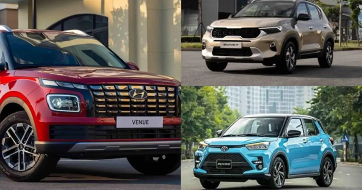 So Sánh Toyota Raize 2021 với Các Đối Thủ Cạnh Tranh: Kia Sonet, Hyundai Venue,...